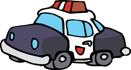 illustration of police carのイラスト素材