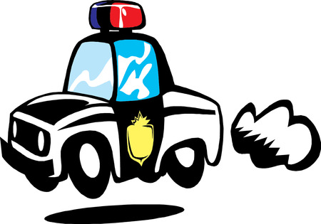 illustration of police carのイラスト素材