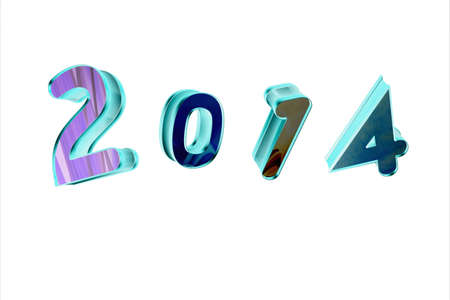 3D 2014 Year の写真素材