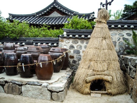 Korea Old House namsangol hanok in seoul at South Koreaのeditorial素材
