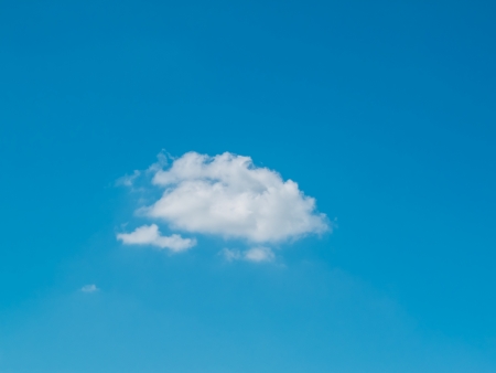 A white clound on the blue skyの写真素材