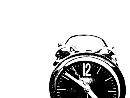 an alarm clock isolated on white backgroundの写真素材