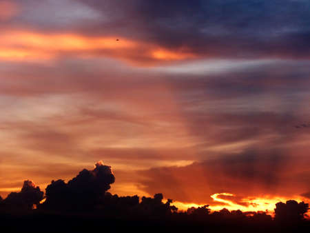 colourful sky at sunsetの写真素材