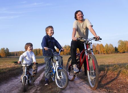 family bicycleの写真素材