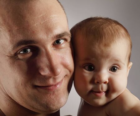 baby and fatherの写真素材