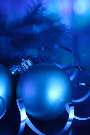 christmas ball and firの写真素材