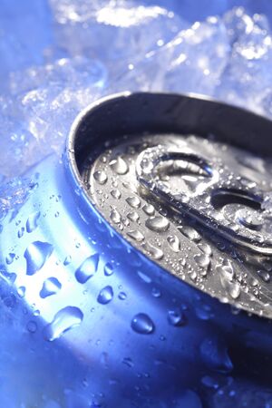 can of beer in ice