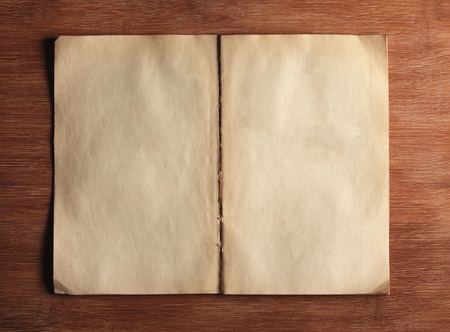 old paper on wood deckの写真素材