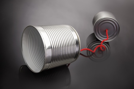  tins telephonesの写真素材