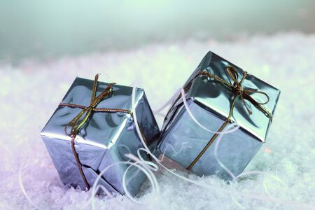  gift box and firの写真素材