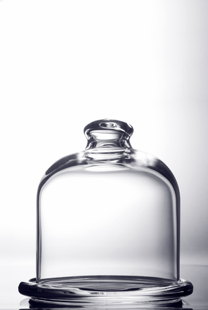 glass dome to preserve on white background.の写真素材