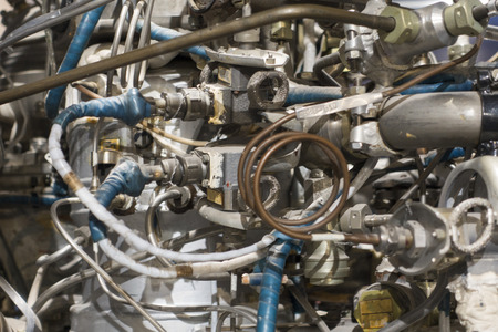 Fragment of the engine rocket, detailed exposureの写真素材