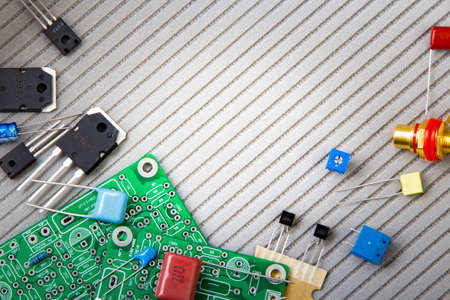 Electronic component, electric circuits, radio equipment and digital microchip - DIY kit for...