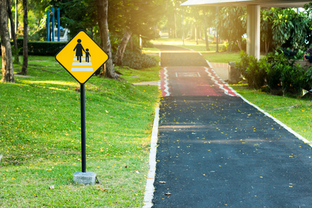 Symbols for cycling in the parkの写真素材