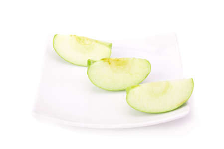 Green apple, isolated on white background.の写真素材