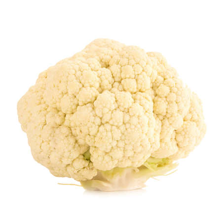 Fresh cauliflower cabbage vegetable on white background.の写真素材