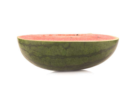 Sliced ripe watermelon isolated on white background.の写真素材