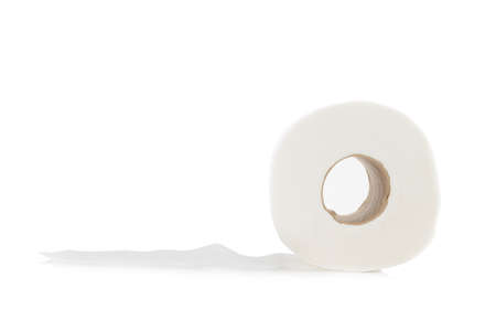 toilet paper. roll. isolated on white backgroundの写真素材
