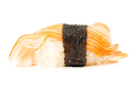 Japanese Cuisine Sushi. single. one. on white background.の写真素材