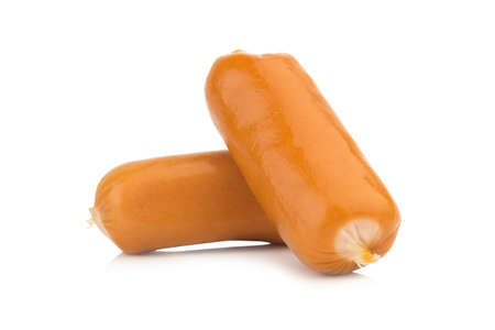 sausage small isolated on white background.の写真素材
