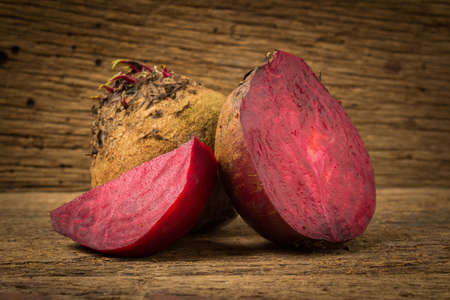 beetroot on wooden.