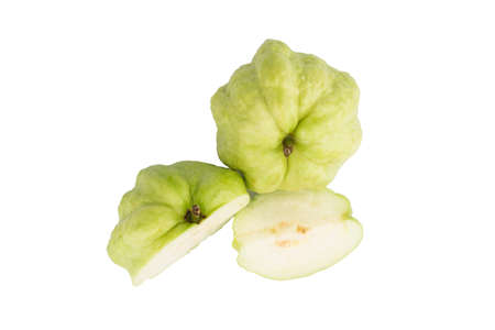 Guava fruit asian isolated on white background.