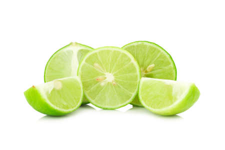 lime isolated on white background.