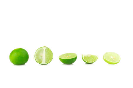 lime isolated on white background.の写真素材