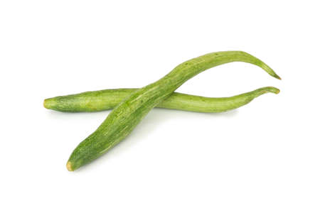 Snake gourd isolated on white background.