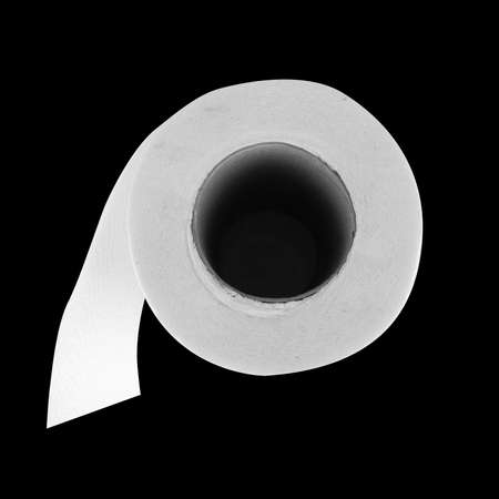 toilet paper isolated on white background.の写真素材