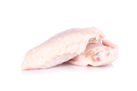 chicken drumstick fresh isolated on white background.の写真素材