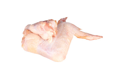chicken drumstick fresh isolated on white background.の写真素材
