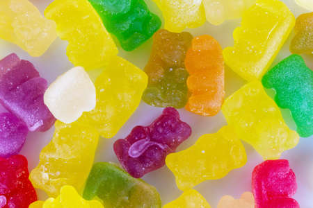 bear jelly isolated on white background.