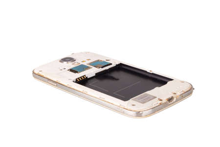 color white sandals isolated on white background child.の写真素材