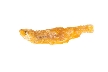 Crispy Small Fish isolated on white background.