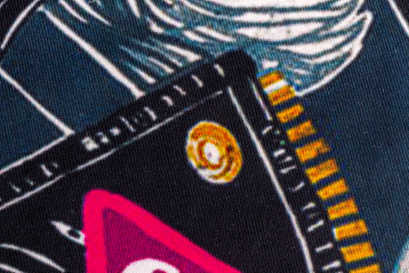 character fabric taxture pattern wallpaper design closeup.