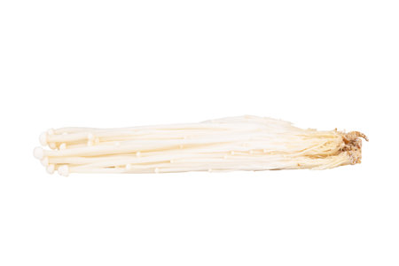 golden needle mushroom isolated on white background.