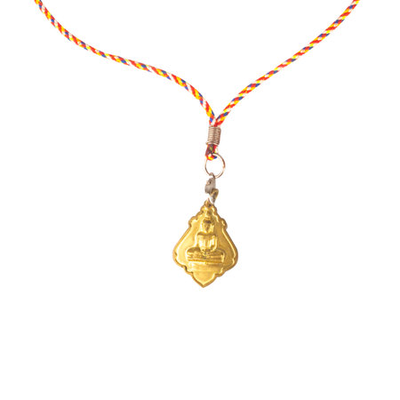 Phra necklace isolated on white background.の写真素材