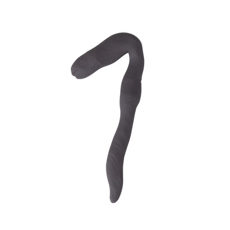 number plasticine isolated on white background.