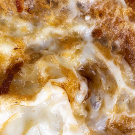 fried egg texture background closeup.