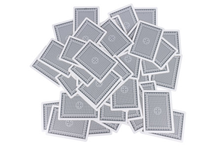 Deck of cards spread out pile gambling.