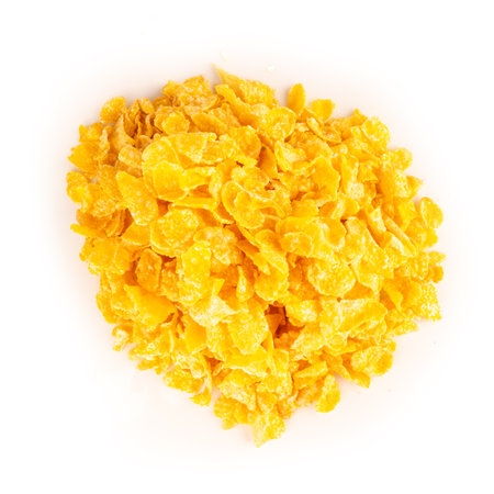 Cereal corn isolated on white background.