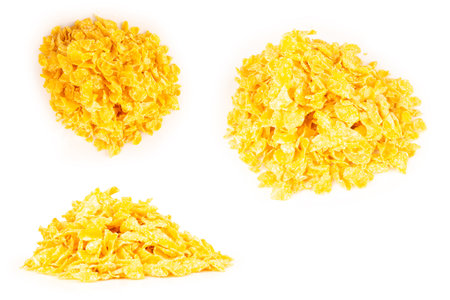Cereal corn isolated on white background.