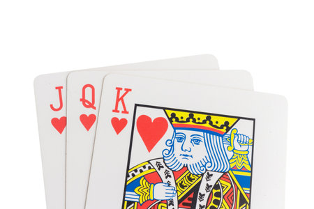 card gambling nine isolated on white background.