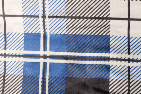 Plaid texture art closeup blue.