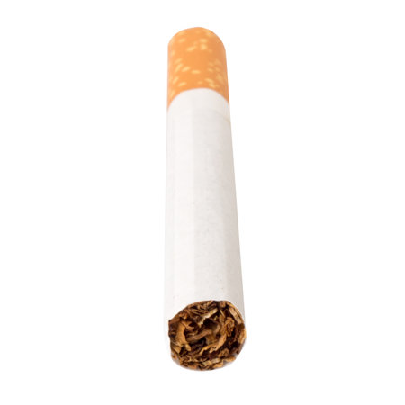 cigarette single isolated on white background.