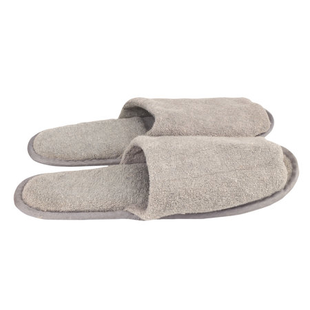 Home slippers color gray isolated on white background.の写真素材