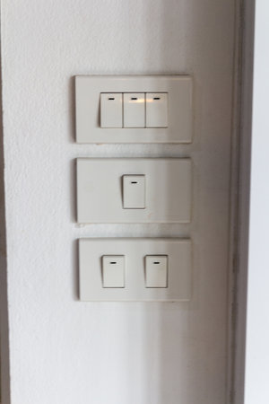 Home light switches save hand control.の写真素材