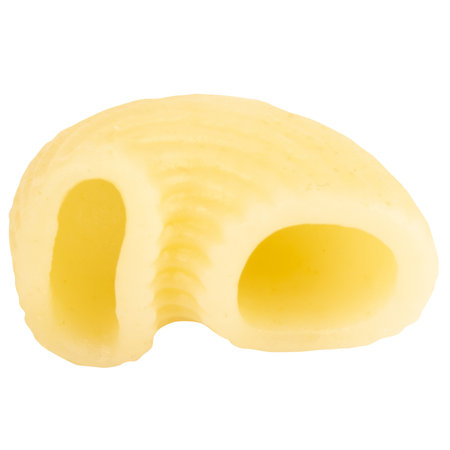macaroni on white background pile food.の写真素材