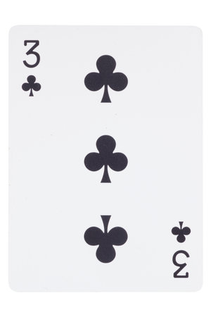 card gambling on white game luck three clubs.